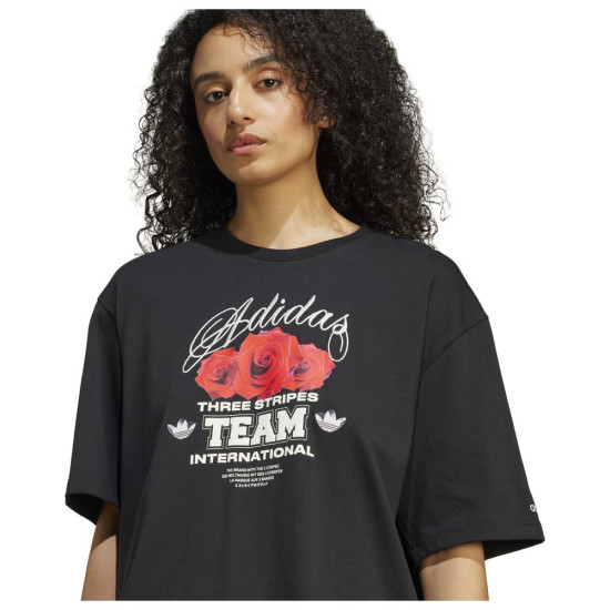 Adidas Γυναικεία κοντομάνικη μπλούζα Trefoil Series Flower Loose Tee